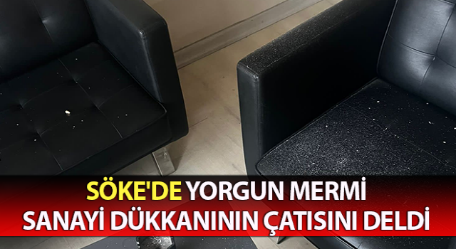 Söke'de yorgun mermi çatıyı deldi