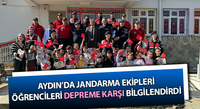 Jandarma ekipleri öğrencileri depreme karşı bilgilendirdi