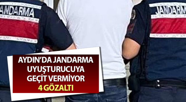 Jandarma uyuşturucuya geçit vermiyor: 4 gözaltı