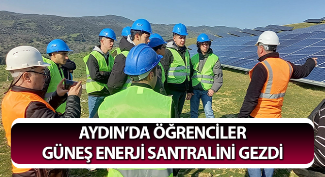 Öğrenciler Çine'deki güneş enerji santralini inceledi