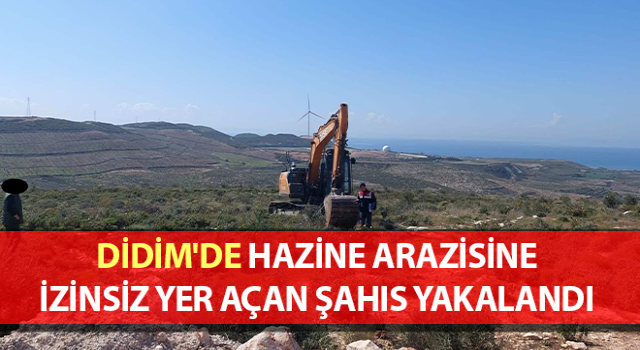 Hazine arazisinde izinsiz yer açarken yakalandı