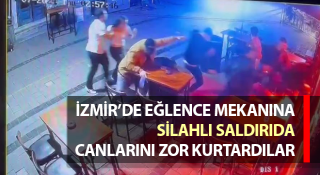 Motosikletli şüpheliler tarafından eğlence mekanına silahlı saldırı