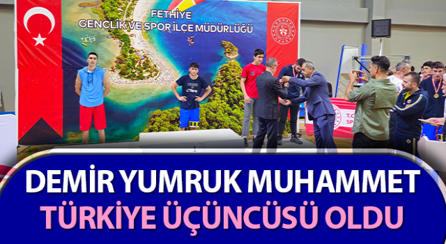 Demir yumruk Muhammet Türkiye üçüncüsü oldu