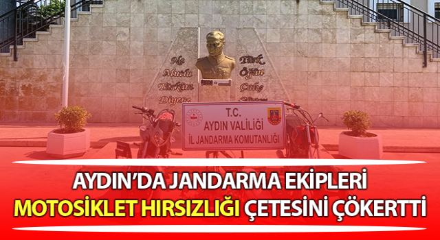 Jandarma ekipleri motosiklet hırsızlığı çetesini çökertti