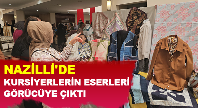 Kurslarda üretilen eserler görücüye çıktı