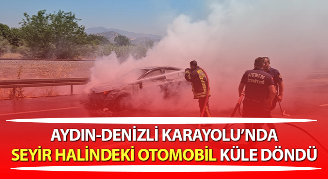 Seyir halindeki otomobil küle döndü