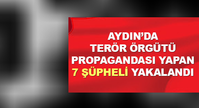 Terör örgütü propagandası yapan 7 şüpheli yakalandı