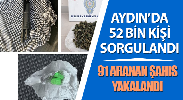 Aydın’da 91 aranan şahıs yakalandı
