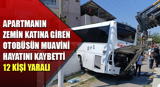 Otobüsün yoldan çıktığı kaza saniye saniye kaydedildi