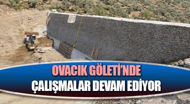 Ovacık Göleti’nde çalışmalar sürüyor