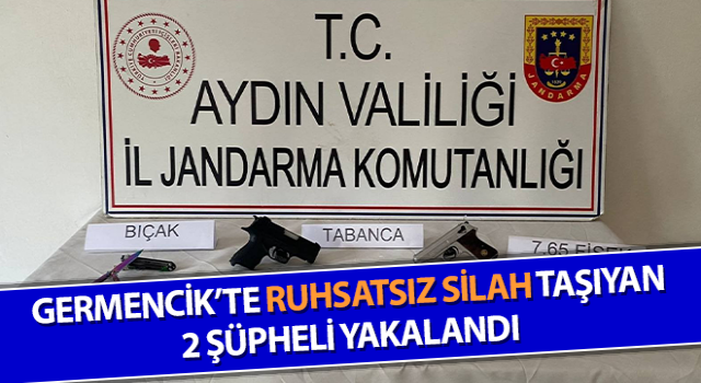 Ruhsatsız silah taşıyan 2 şüpheli yakalandı