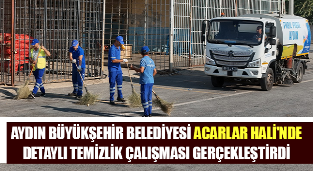 Acarlar Hali'nde detaylı temizlik çalışması gerçekleştirildi