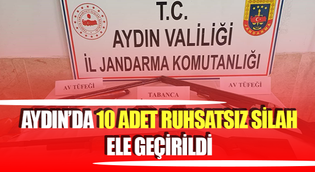 Aydın’da 10 adet ruhsatsız silah ele geçirildi