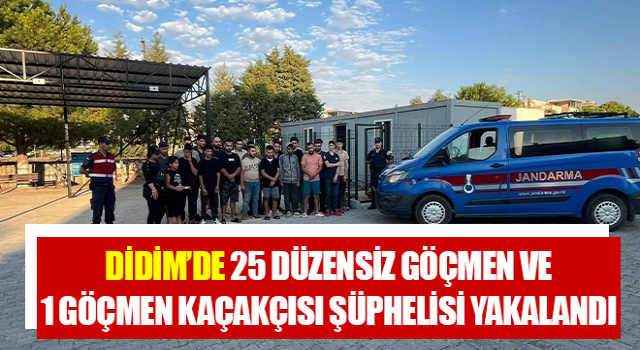 Didim’de 25 düzensiz göçmen yakalandı