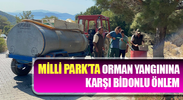 Milli Park’ta orman yangınına karşı bidonlu önlem