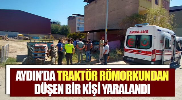 Traktör römorkundan düşen bir kişi yaralandı