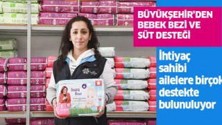 Aydın Büyükşehir Belediyesi'nden bebek bezi ve süt desteği