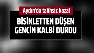 Bisikletten düşen gencin kalbi durdu!