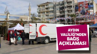 Aydın Valiliği’nden bağış açıklaması