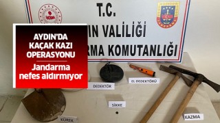 Aydın'da kaçak kazıya jandarma baskını