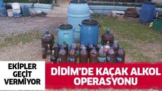 Didim'de 490 litre kaçak alkol ele geçirildi