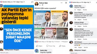 AK Partili Eşin'in paylaşımına vatandaştan tepki