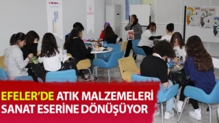 Atık malzemeler, öğrencilerin elinde sanata dönüşüyor