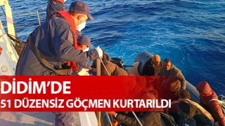 Aydın’da 51 düzensiz göçmen kurtarıldı