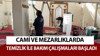 Aydın’da mezarlık ve camiler bayrama hazırlanıyor