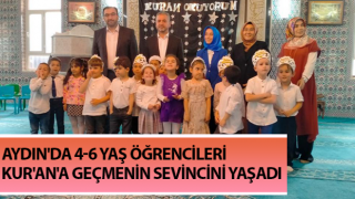 Aydın'da 4-6 yaş öğrencileri Kur'an'a geçmenin sevincini yaşadı