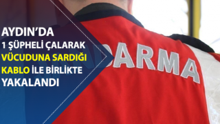 Çaldığı bakır kabloyu vücuduna sardı, jandarmadan kaçamadı