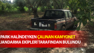 Aydın'da çalınan aracı jandarma buldu