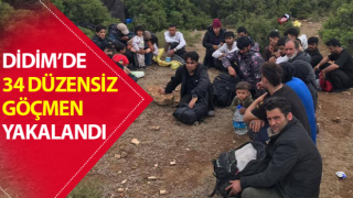 Didim’de 34 düzensiz göçmen yakalandı