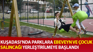 Kuşadası Belediyesi'nden parklara özel salıncak