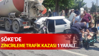 Otomobil, beton mikseri ile çarpıştı: 1 yaralı