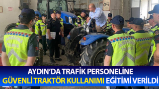Trafik personeline güvenli traktör kullanımı eğitimi verildi