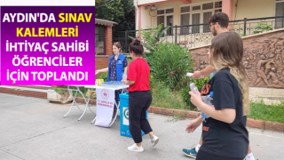 Aydın'da sınav kalemleri ihtiyaç sahibi öğrenciler için toplandı