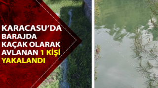 Barajda kaçak avlanan 1 kişi yakalandı