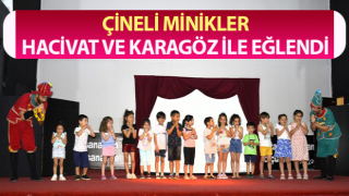 Çineli minikler Hacivat ve Karagöz ile eğlendi