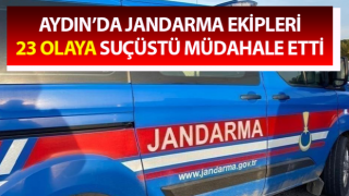 Jandarma ekipleri 23 olaya suçüstü müdahale etti