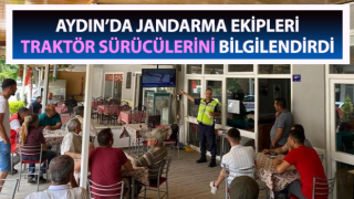 Jandarma, traktör sürücülerini bilgilendirdi