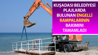 Kuşadası Belediyesi, denizde de engelleri kaldırıyor