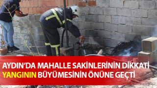 Mahalle sakinlerinin dikkati yangının büyümesini engelledi