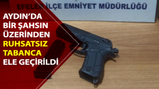 Polis şüphesinde haklı çıktı, üzerinden ruhsatsız tabanca ele geçirildi