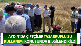 Çiftçiler tasarruflu su kullanımı konusunda bilgilendirildi