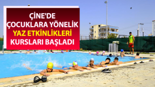 Çine'de yaz etkinlikleri kursları başladı