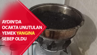 Ocakta unutulan yemek yangına neden oldu