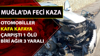 Otomobiller kafa kafaya çarpıştı: 1 ölü, 3 yaralı