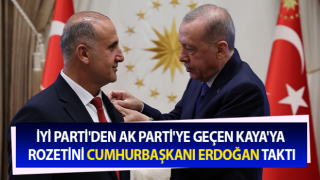 Rozetini, Cumhurbaşkanı Erdoğan taktı