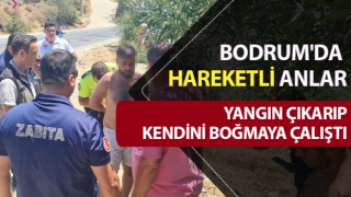 Yangın çıkarıp, kendini boğmaya çalıştı